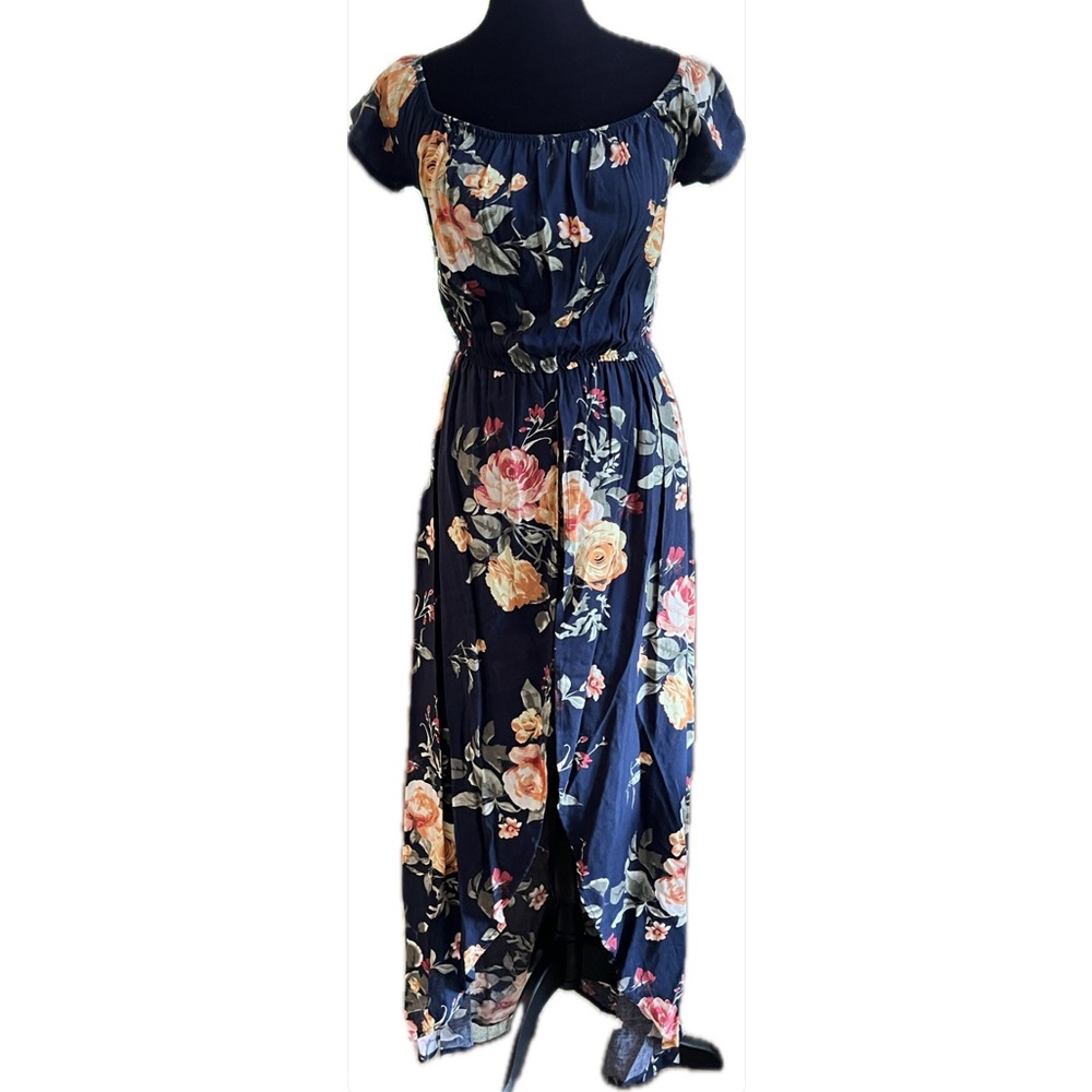 J for Justify Dark Blue Floral Jumpsuit with Shorts